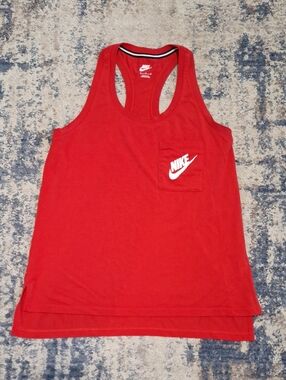Nike Sportswear Women's Signal Pocket Tank Top - Red - Size Medium